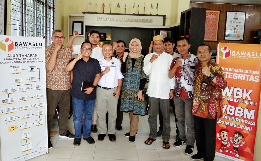 Bangun Sinergi Kawal Pemilu, Mappilu PWI Riau Gelar Pertemuan dengan Bawaslu 