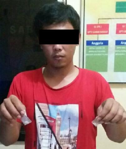 Polsek Tapung Ciduk Seorang Pelaku Narkoba di Desa Sari Galuh