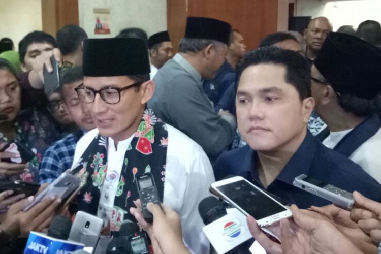 Erick Thohir dan Sandiaga Uno Sudah Bersahabat Sejak Kecil