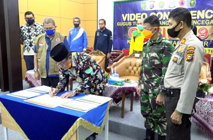 Bupati Inhil HM Wardan Resmikan Pasar Kecamatan Secara Virtual