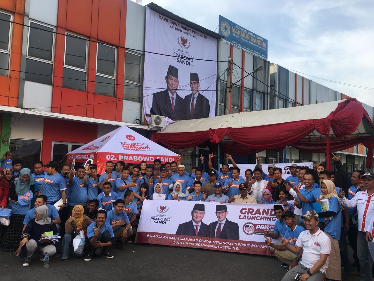 Targetkan Kemenangan Mutlak di Jabar, Tim Prabowo-Sandi Bentuk Relawan Digital 