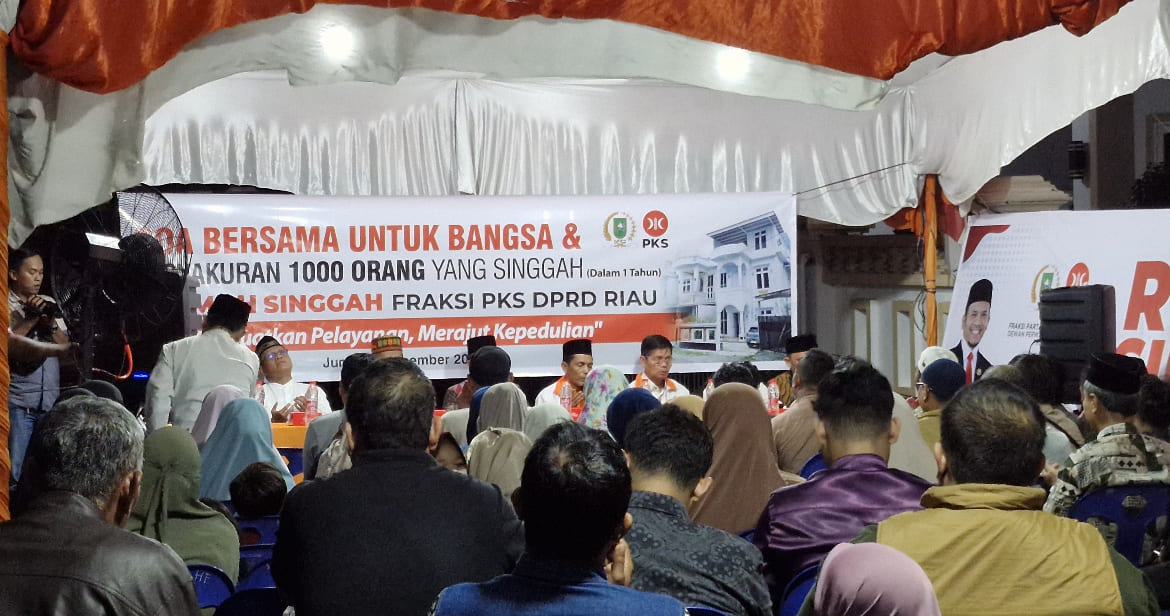 Fraksi PKS DPRD Riau Peringati 1 Tahun Rumah Singgah PKS: Seribu Masyarakat Manfaatkan Fasilitas