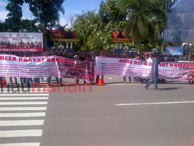 Dubalang Kampar Kembali Gelar Aksi Demo, Kali Ini Sampaikan Tritura Kota Garo