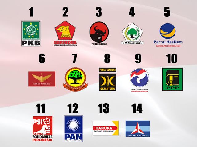 Ini Nomor Urut Parpol Peserta Pemilu 2019