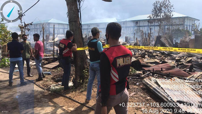 Kebakaran Besar Landa Inhil, 60 Petak Rumah Karyawan PT PSG Ludes