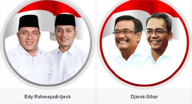 Survei Indo Barometer: Edy Rahmayadi dan Djarot Bersaing Ketat di Pilkada Sumut