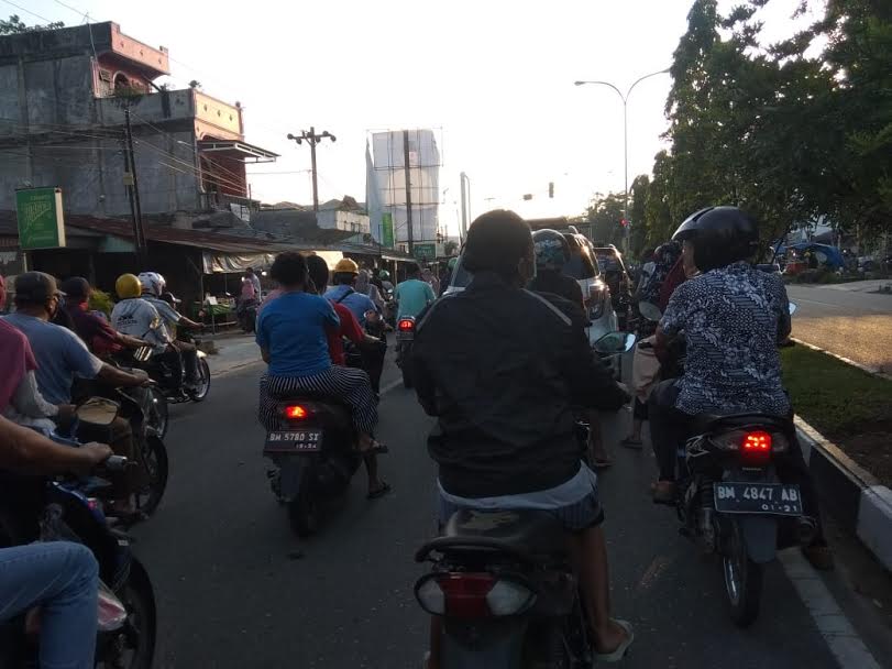 Hari Pertama PSBB Siak, Kota Perawang Malah Makin Ramai