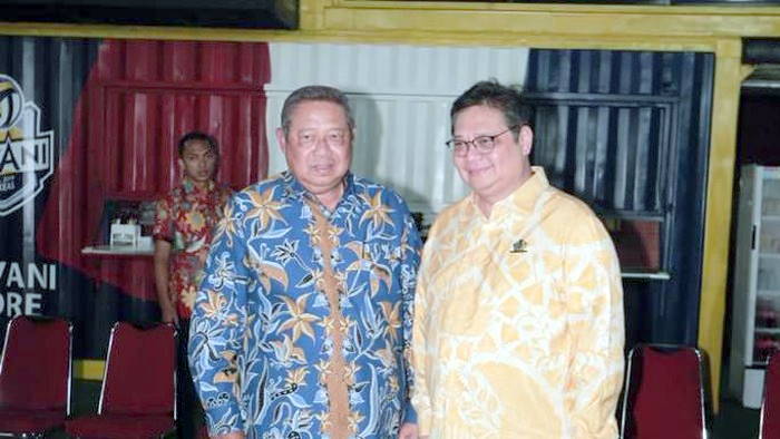 SBY Beberkan Isi Pertemuan dengan Airlangga di Cikeas