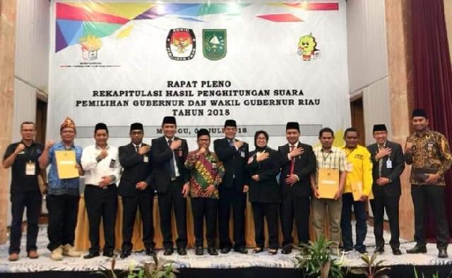 Hasil Rekapitulasi KPU Riau, Syamsuar-Edy Unggul di 9 Kabupaten/Kota