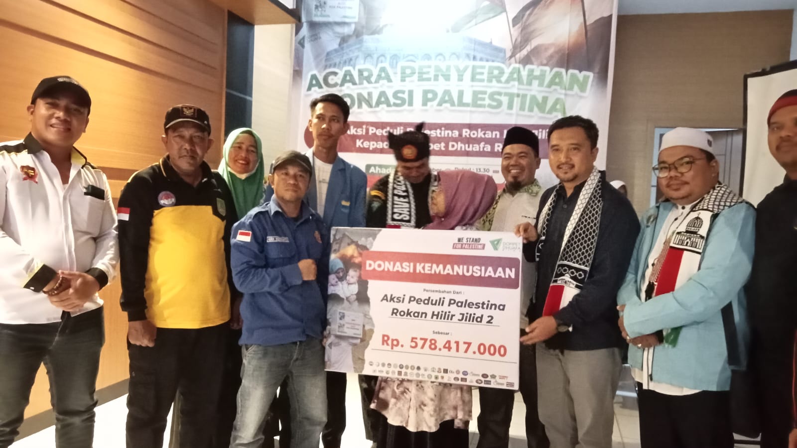 Dompet Dhuafa Riau Terima Donasi Rp578 Juta Dari Aksi Bela Palestina Rohil Jilid II