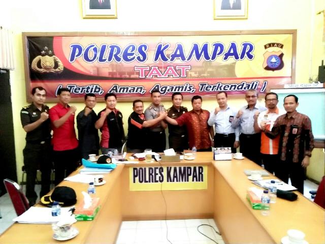 Sukseskan Pilkada 2017, KPU Kampar Hadiri Rakor Gakkumdu