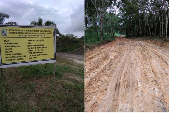 Realisasi Tak Sesuai Serapan Anggaran, Warga Kecewa Hasil Pengerjaan Jalan Tanjung Air Hitam