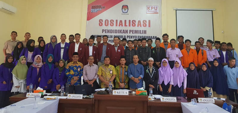 KPU Kampar Sosialisasikan Pemilu kepada Pemilih Pemula 
