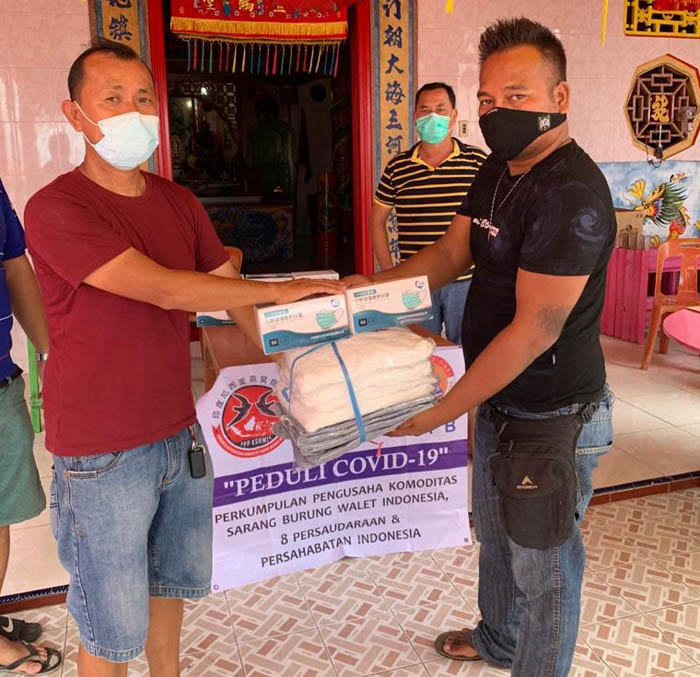 PPKSBWI Serahkan Bantuan 5.000 Masker-100 APD ke Instansi Pelayanan Masyarakat di Panipahan Rohil