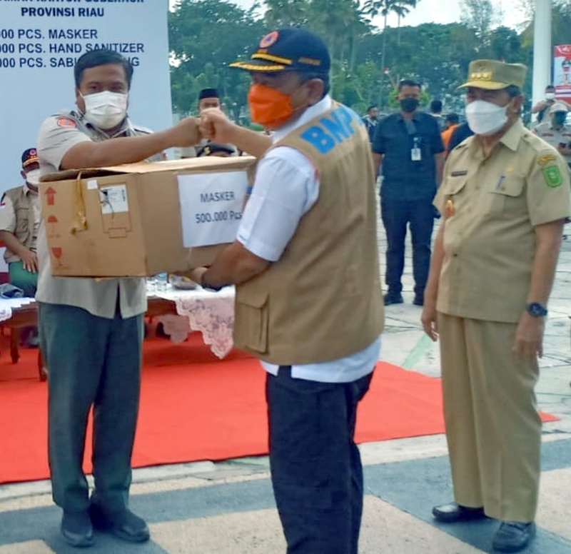 Riau Terima Bantuan Logistik Pencegahan Covid-19 dari BNPB