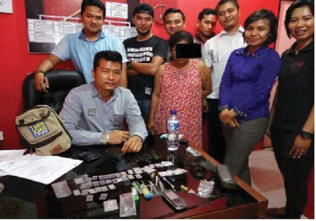 Polsek Minas Amankan Pengedar Sabu