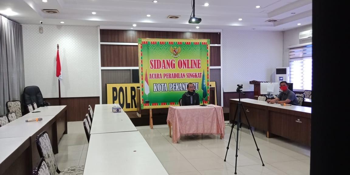 Disidang Online, Pelanggar PSBB di Pekanbaru Didenda Rp750 Ribu