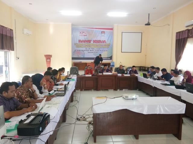 KPU Kampar Gelar Raker Evaluasi Pemuktahiran Data Pemilih