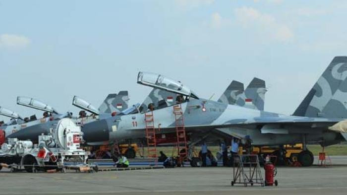 TNI AU Bantah Tiga Pesawat Sukhoi Halangi Pesawat Prabowo