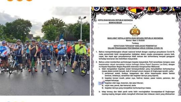 Acara Bersepeda Kapolda Sulawesi Utara Tuai Kritikan, Tak Patuh Maklumat Kapolri?