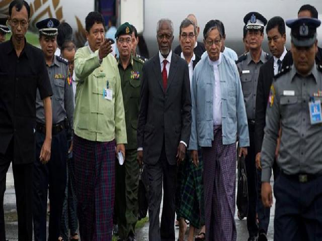 Warga Myanmar Sambut Mantan Sekjen PBB dengan Ejekan