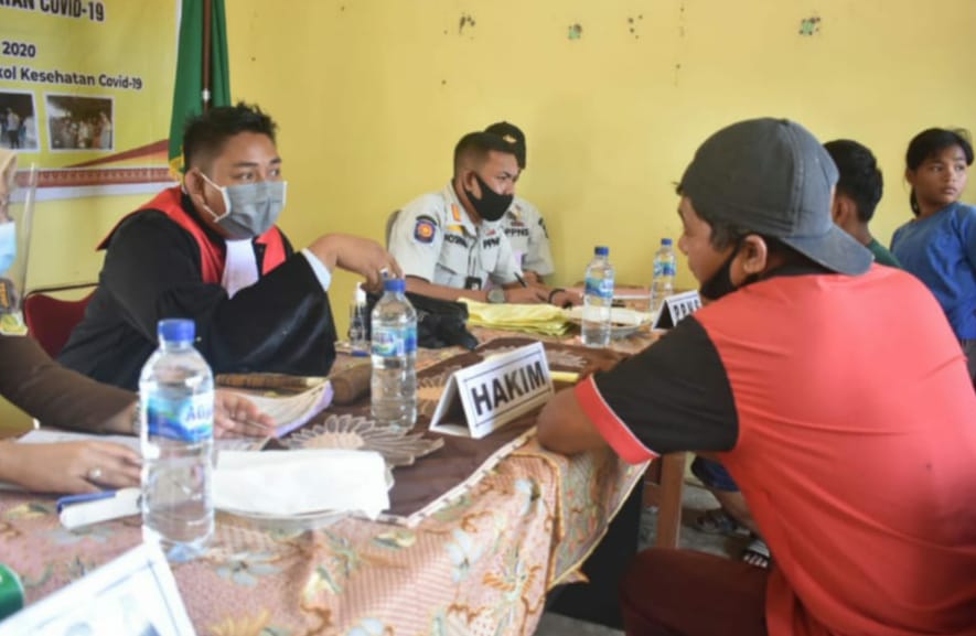 Ratusan Orang Terjaring Operasi Yustisi Covid-29 di Pelalawan