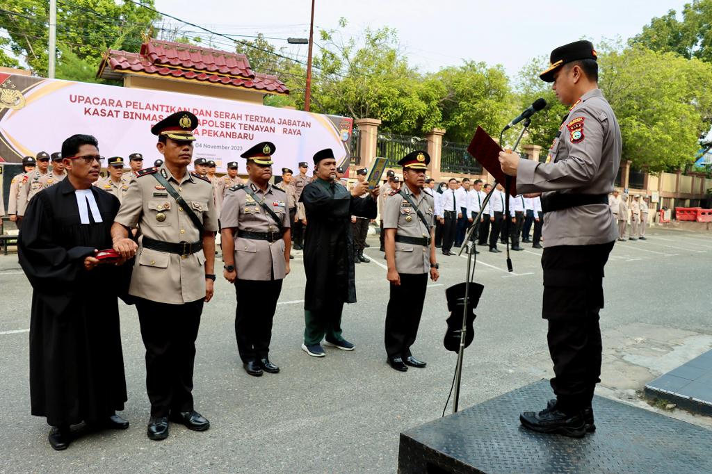 Jabatan Kapolsek Tenayan Raya Disertijabkan, Kompol Ryan Fajri Pindah ke Polda Riau