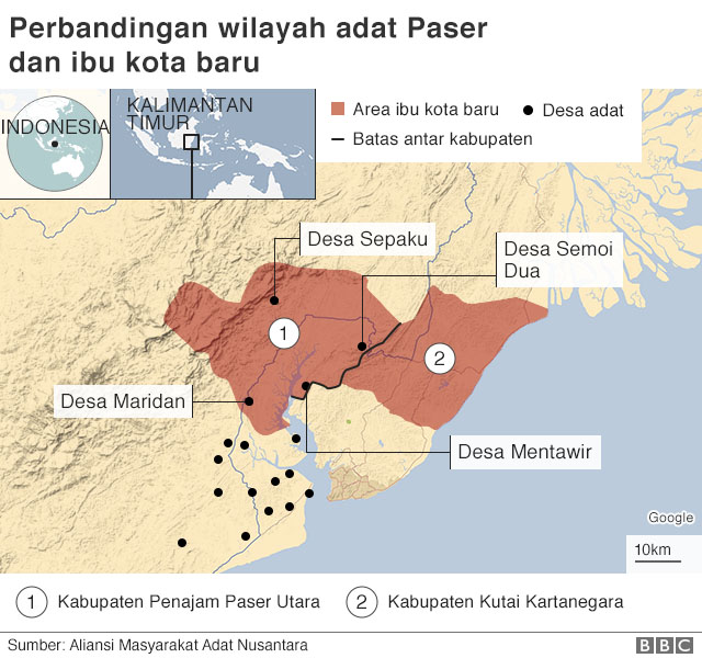 Ibu Kota Baru Indonesia: Warga Dayak Paser Khawatir 'Makin Tersingkir' dari Wilayah Adat
