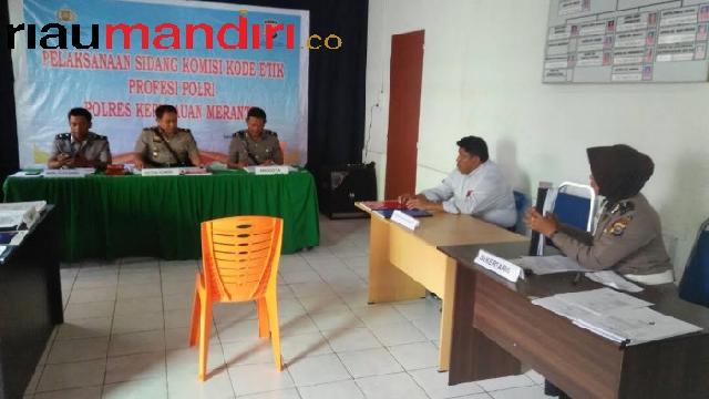 Dua Oknum Anggota Polres Meranti Diberhentikan Secara Tidak Hormat