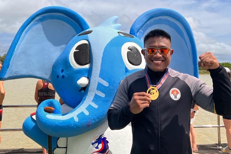 Maizir Riondra Banggakan Indonesia, Raih Medali Emas event IDBF World Dragon Boat Racing Championshi