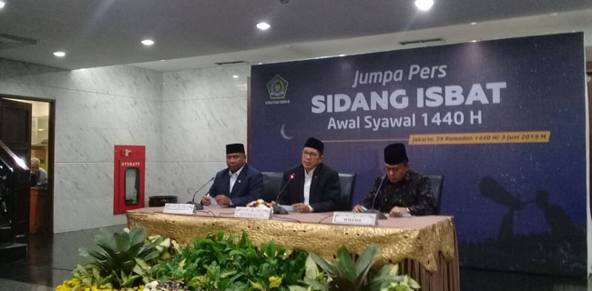 Kemenag Tetapkan Idul Fitri 1 Syawal 1440 Hijriah Pada 5 Juni