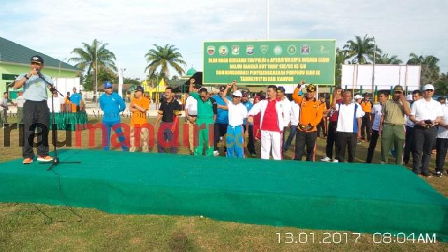 TNI-Polri dan Pemda Kampar Olahraga Bersama
