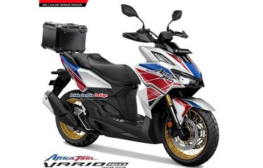 Modifikasi Digital Honda Vario 160 Bergaya Adventure