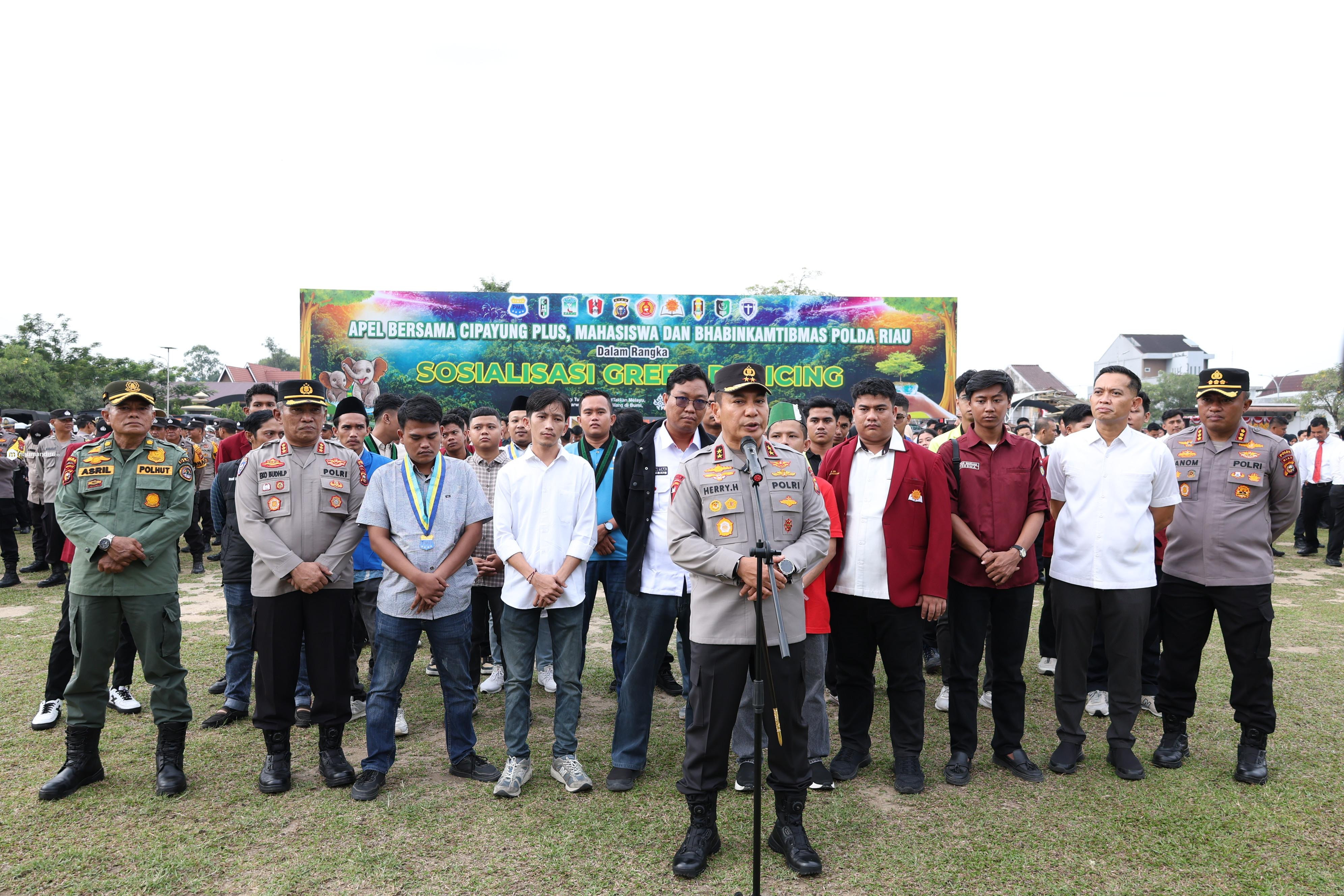 Polda Riau Apel Green Policing, Irjen Herry Tekankan Kolaborasi Seluruh Elemen