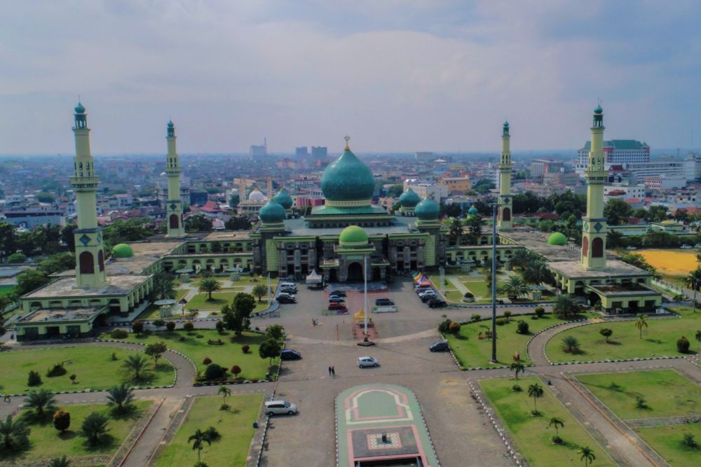 Layaknya Masjid Nabawi, Pemprov Anggarkan Rp42 Miliar Bangun Payung Elektrik Masjid Raya Annur