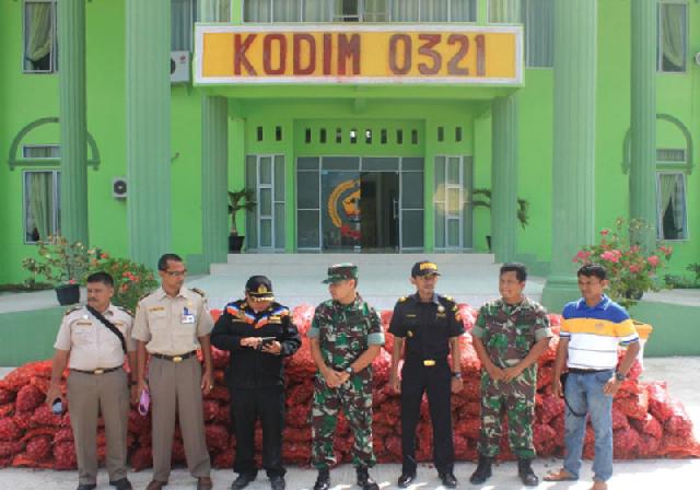 Bawang Ilegal Tangkapan TNI Diserahkan ke Balai Karantina