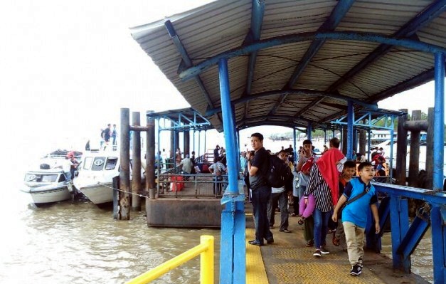 Arus Balik Sudah Ramai di Pelabuhan Tanjung Buton