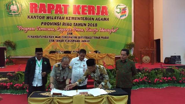 5.145 Tanah Wakaf di Riau Belum Bersertifikat, Ini Akibatnya