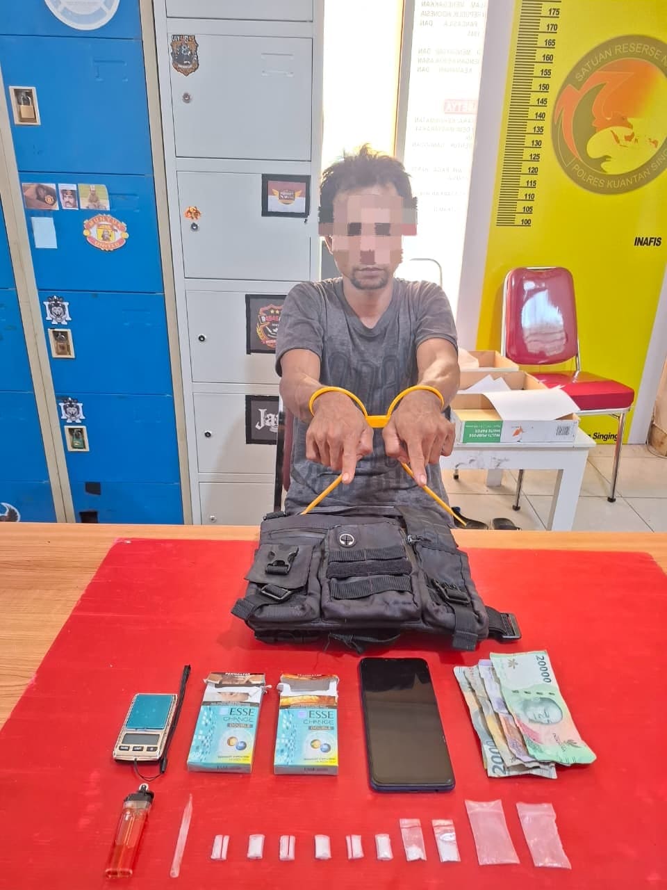Nyamar Sebagai Pembeli, Polisi Tangkap Pengedar Narkoba di Singingi