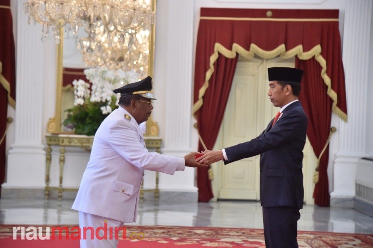 Dilantik Jadi Gubernur Riau, Ini Pesan Khusus Presiden Jokowi kepada Wan Thamrin