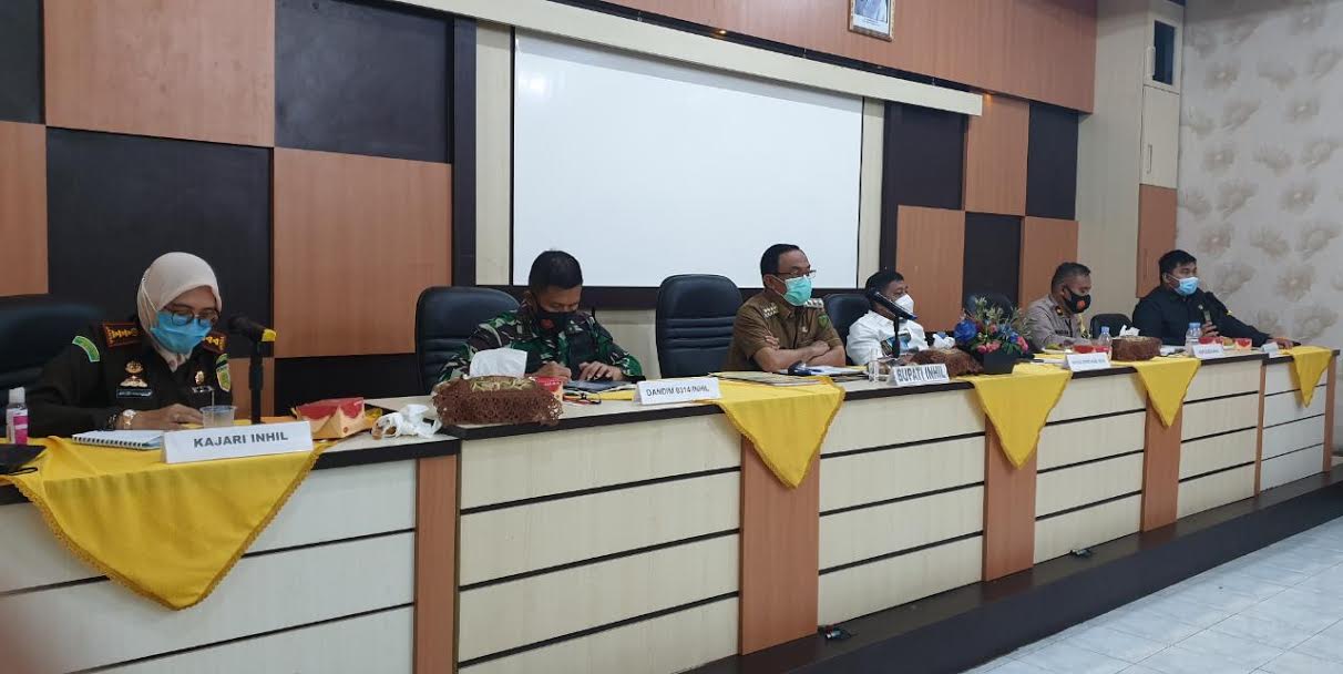 Bahas Persiapan PSBK, Bupati Inhil Pimpin Rakor Satgas Covid-19