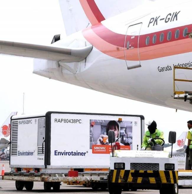 Enam Juta Bulk Vaksin Sinovac Tiba di Tanah Air