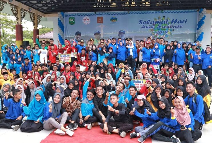 Peringatan HAN 2019 di Siak Meriah, Bupati Launching Kampung Layak Anak