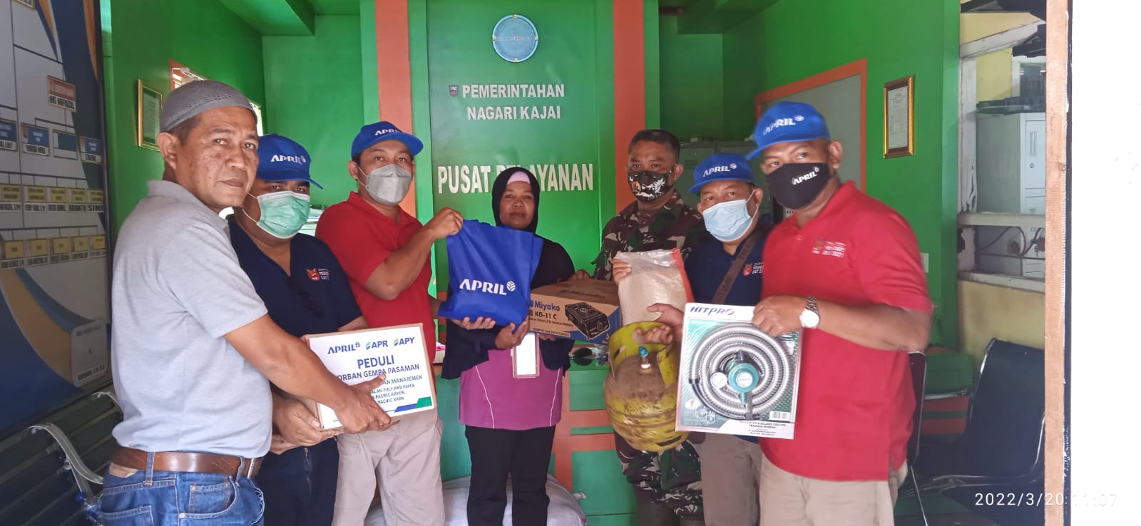 Karyawan RAPP-APR Salurkan Bantuan Korban Gempa Pasaman