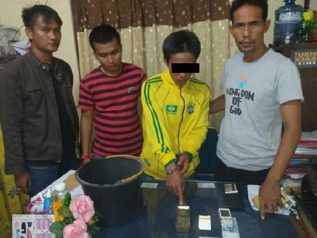Polsek Siak Hulu Tangkap Pelaku Narkoba di Desa Pangkalan Baru