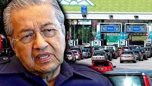 Mahathir Penuhi Janji Politik, Gratiskan dan Diskon Tarif Tol Malaysia