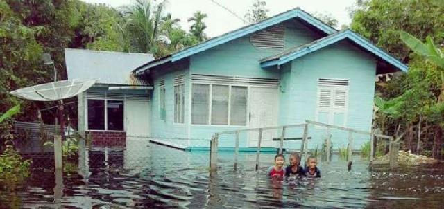 Puluhan Rumah Terendam Banjir di Bengkalis