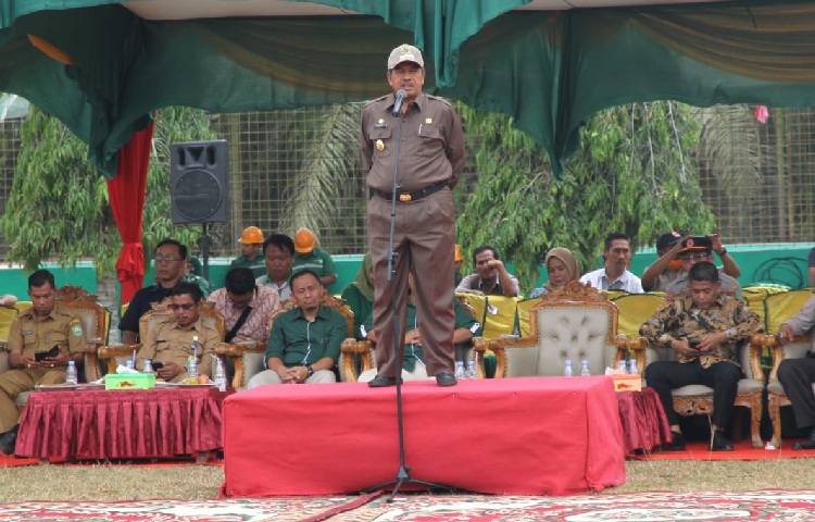 Jadi Pembina Apel Siaga Karhutla, Ini Arahan Bupati Siak