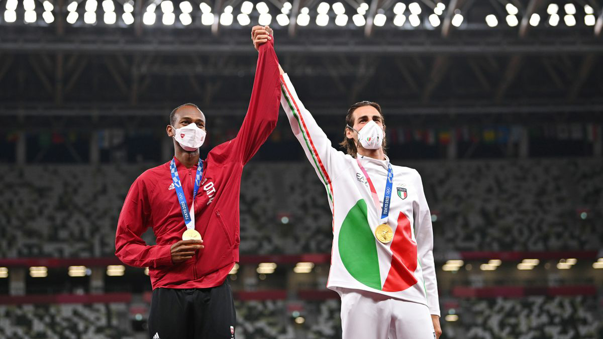 Atlet Qatar dan Italia Sepakat Berbagi Emas, kok Bisa?