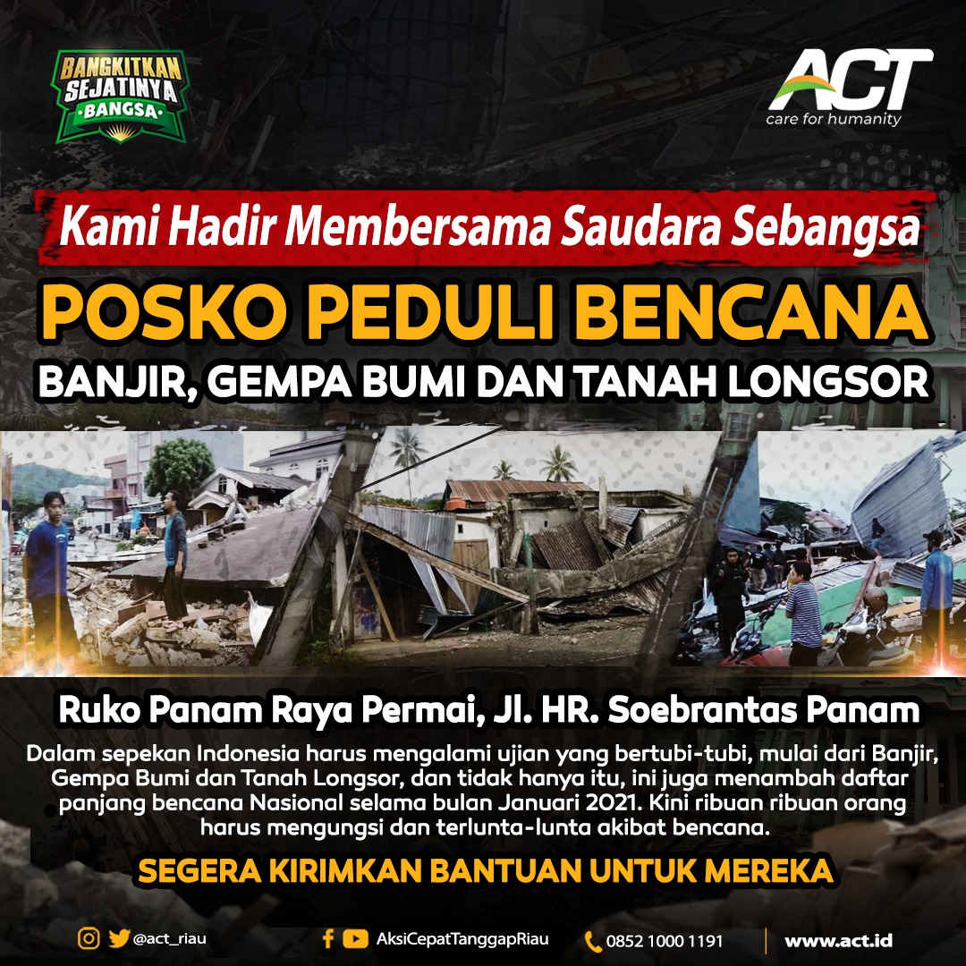 Posko Peduli Bencana ACT Riau Siap Salurkan Donasi Dermawan